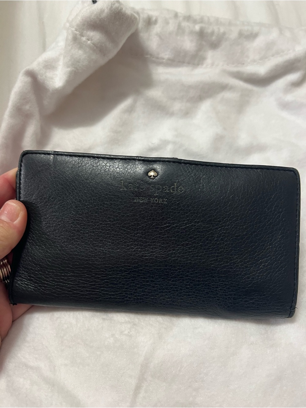 Kate Spade Black Leather Continental Wallet